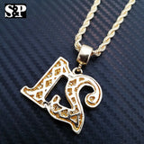 Iced Out Gold PT Hip Hop Savage 21 Pendant & 4mm 24" Rope Chain Hip Hop Necklace