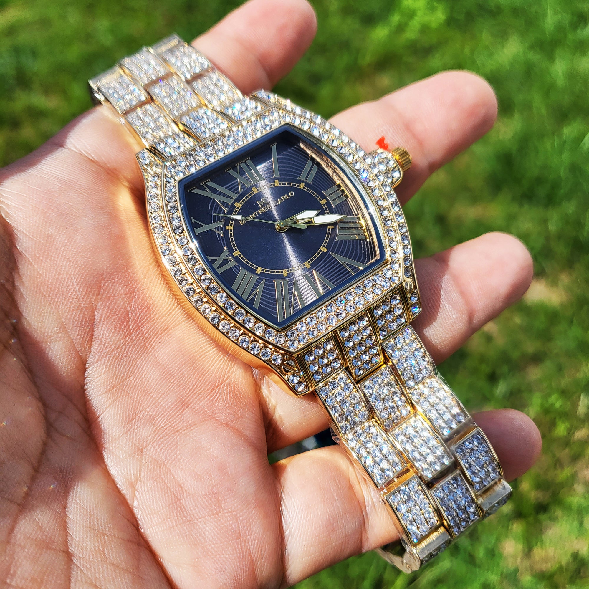 Bracelet & Watch Real Lab Diamonds & 4x\'s Gold Plated Waterproof, No Tarnish Sta Resell Business Pack 5 Millionaire Watches & Bracelets Real  main image 3