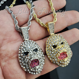 Hip Hop Iced APE KING KONG Pendant & 4mm 24
