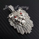 HIP HOP ICED FASHION LAB DIAMOND LARGE LION HEAD BLING RAPPER'S CHARM PENDANT