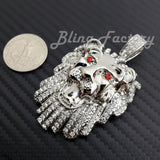 HIP HOP ICED FASHION LAB DIAMOND LARGE LION HEAD BLING RAPPER'S CHARM PENDANT