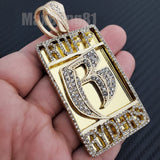 Gold Plated DMX RUFF RYDERS Pendant & 12mm 16" 18" Full Iced Baguette Choker Chain Necklace