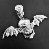 Hip Hop Avenged Sevenfold Skull Wing Pendant & 4mm 18" 20" 24" Cuban Brass Chain Necklace