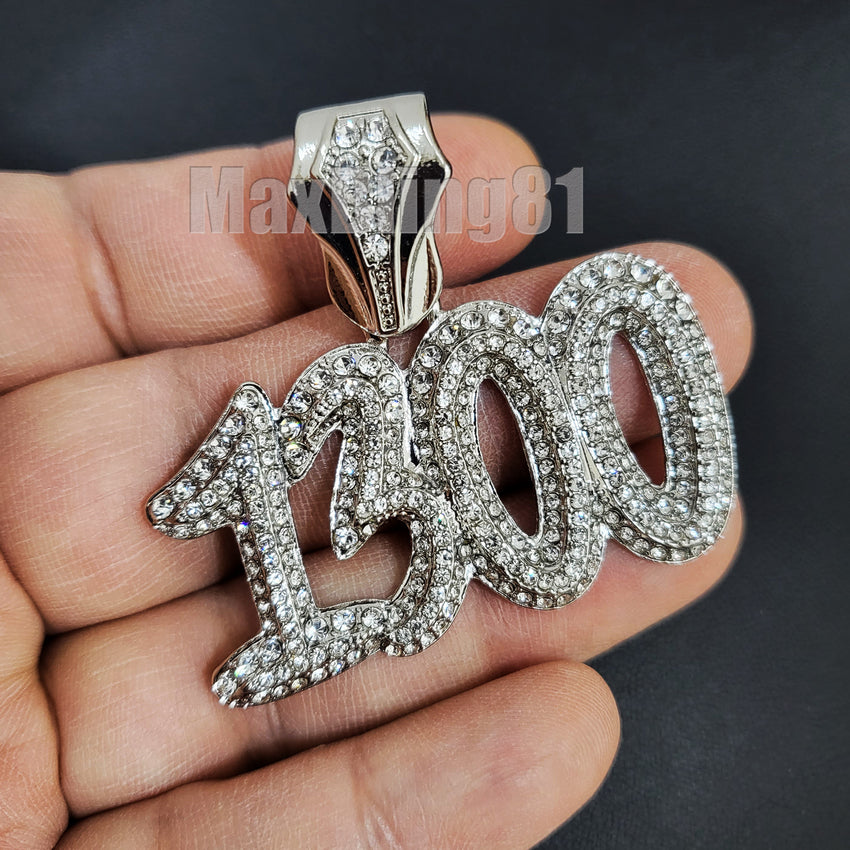 What Rapper Has 1300 Chain Silver Plated Rapper POLO-G 1300 Pendant & 10mm 18