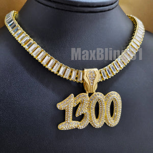 Gold Plated Rapper POLO-G 1300 Pendant & 10mm 18