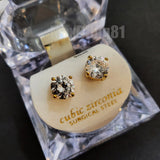 ICED HIP HOP JEWELRY RAPPER'S 8mm CZ STONE FASHION BLING STUD EARRING EARRINGS