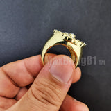 ICED HIP HOP GOLD PLATED LUXURY PRAYING HANDS PINKY 8 ~ 12 RING