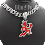 HATCHET MAN RUNNER Pendant & 12mm 16" 18" 20" Iced Cuban Choker Chain Necklace