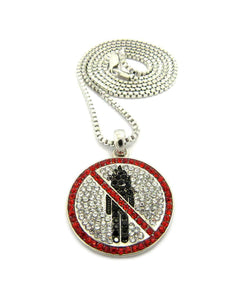 New Hip Hop Iced Out Travis Scott Rodeo Pendant & 2mm 24