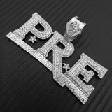 HIP HOP ICED YOUNG DOLPH PRE SILVER PLATED BLING LAB DIAMOND LARGE PENDANT