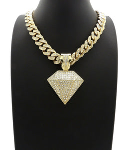 Hip Hop Diamond Shape Pendant 18