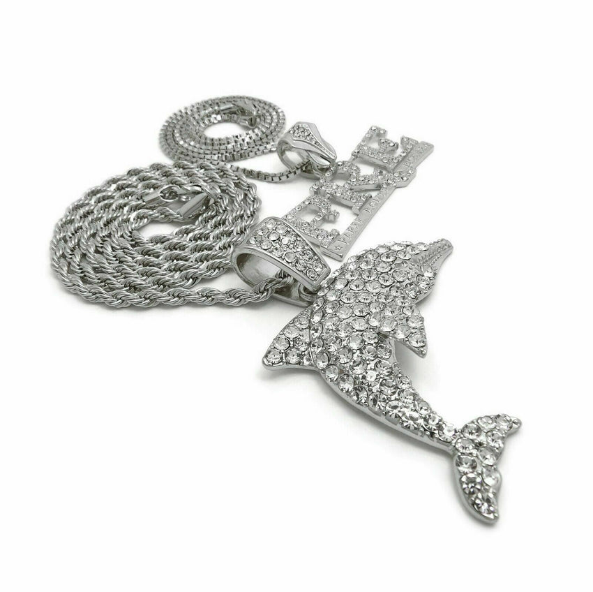 Cute And Playful Dolphin Pendant Necklace, Blingbling, Realistic And  High-end, Environment-friendly, Marine-oriented, Little Prince And Princess  Accessories, Silver-plated, Gold-plated Zinc Alloy Chain, Strong Metal,  Unisex Gift For Children, Friends ...