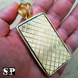 HIP HOP ICED GOLD PLATED LAB DIAMOND RAPPER'S LARGE DREAM CHASERS DC PENDANT