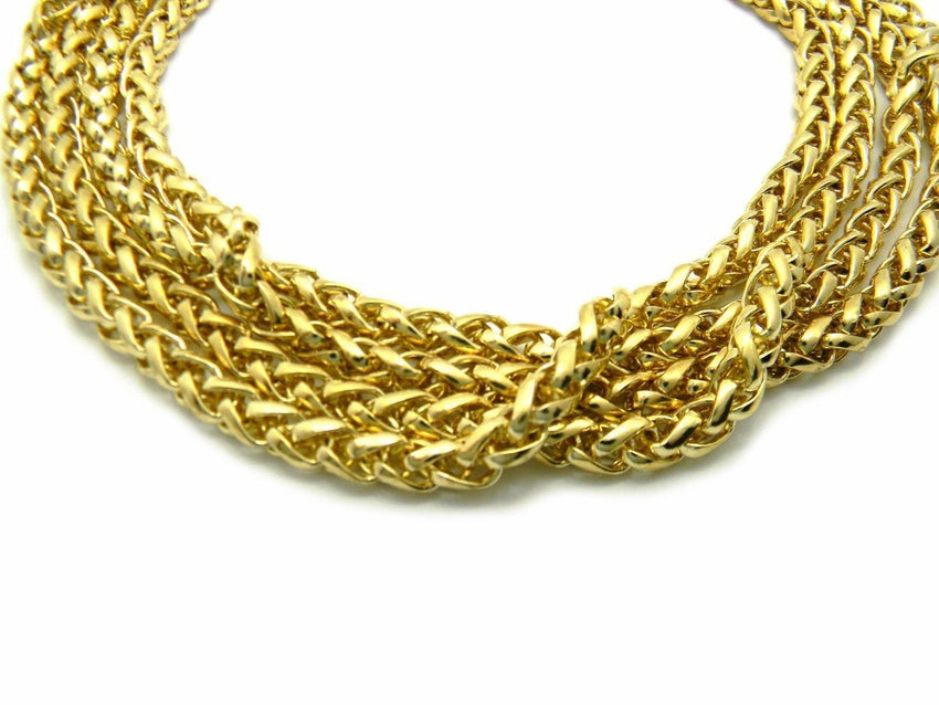 Unisex Celebrity 14K Gold plated Fashion 6mm 60" Ponytail Hip Hop Chain Necklace