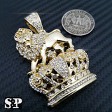 FULL ICED HIP HOP RAPPER'S LION KING CROWN PENDANT