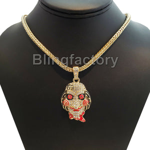 Hip Hop Iced out Tekashi69 Jigsaw pendant w/ 18