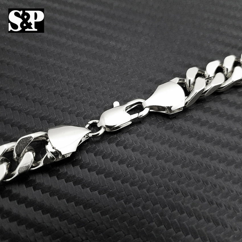 Hip Hop Rapper's Silver Plated 10mm 18", 20" Miami Cuban Choker Chain Necklace