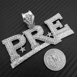 HIP HOP ICED YOUNG DOLPH PRE SILVER PLATED BLING LAB DIAMOND LARGE PENDANT