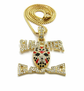 Iced Out 21 SAVAGE Slaughter Gang Pendant & 24