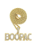 ICED OUT HIP HOP Lil Boosie BOOMPAC PENDANT 24" BOX, CUBAN, ROPE CHAIN NECKLACE