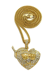Iced Out Chief Keef Thot Breaker Pendant & 24