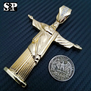 HIP HOP CELEBRITY STYLE GOLD PLATED LARGE CHRISTIAN JESUS BODY PENDANT