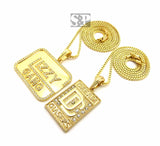 ICED OUT DREAM CHASERS & GLIZZY GANG PENDANT & BOX CHAINS NECKLACE SET