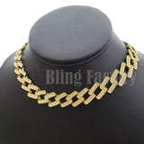 Hip Hop Ace of Spades Pendant & 18" Full Iced Prong Miami Choker Cuban Necklace