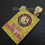 Hip Hop Iced Out Lab Diamonds Gold plated Large Pure Baking Soda Charm Pendant