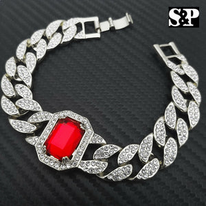 White Gold PT Red Ruby 15mm 8.5
