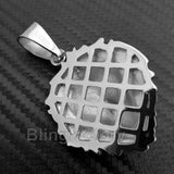 HIP HOP ICED OUT STAINLESS STEEL LAB DIAMOND LION HEAD PENDANT