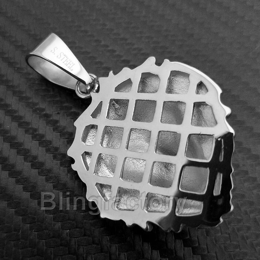 HIP HOP ICED OUT STAINLESS STEEL LAB DIAMOND LION HEAD PENDANT