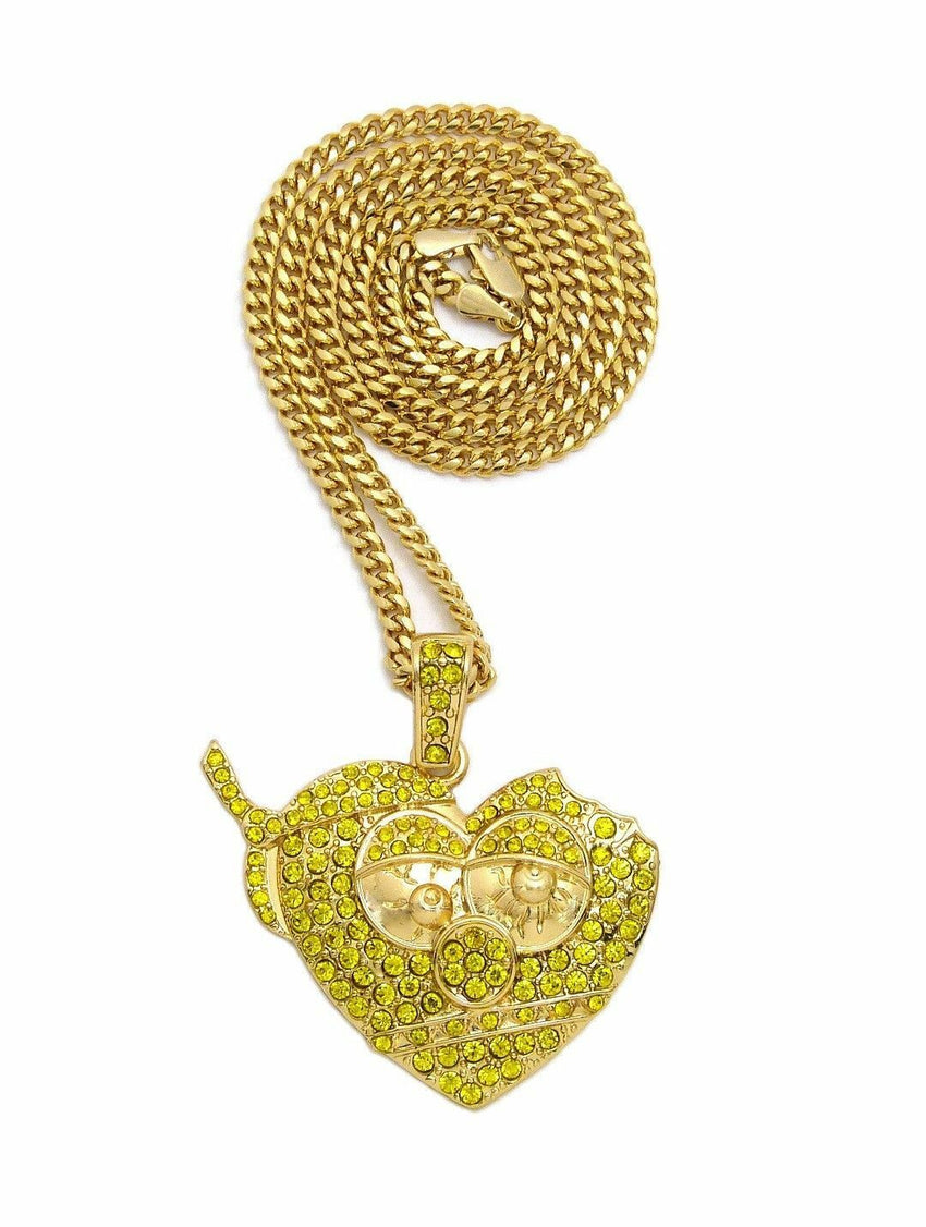 Iced Out Chief Keef's Thot Breaker Pendant w/ 24" Various Chain Hip Hop Necklace
