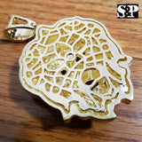 HIP HOP ICED OUT RAPPER STYLE LAB DIAMOND GOLD PLATED LARGE LION HEAD PENDANT
