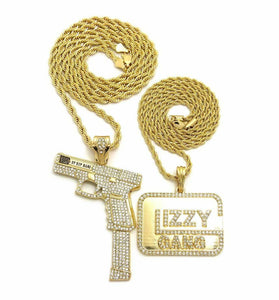 Hip Hop Iced Out 37 Rip Mary & Glizzy Gang Pendant 24