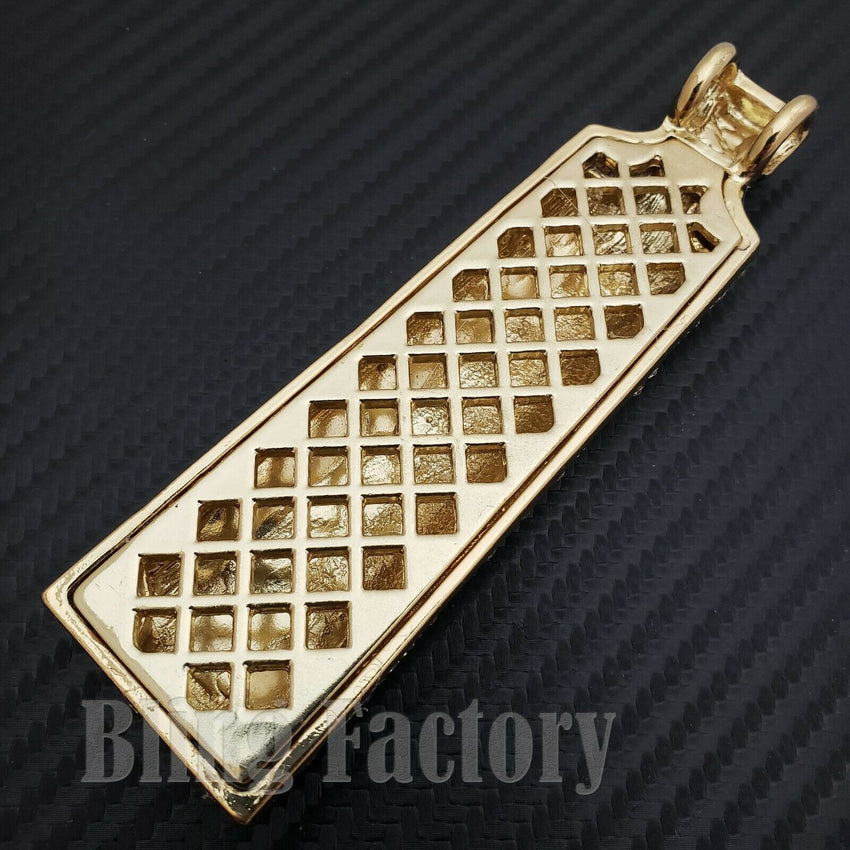 HIP HOP ICED OUT GOLD PLATED LAB DIAMOND CIROC VODKA BOTTLE LARGE PENDANT