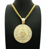 NEW ICED OUT 2PAC EUPHANASIA PENDANT W/ 6MM 30" BOX CUBAN CHAIN HIP HOP NECKLACE