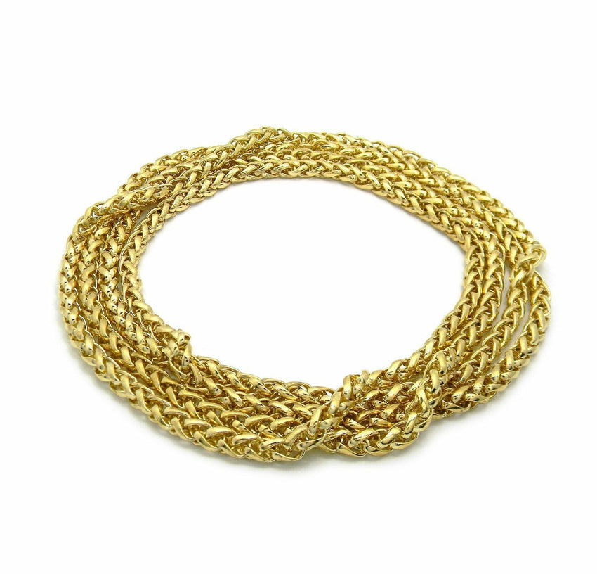 Unisex Celebrity 14K Gold plated Fashion 6mm 60" Ponytail Hip Hop Chain Necklace