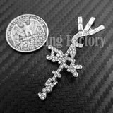 Hip Hop Travis Scott Cactus Jack Cross Pendant 18" 20" 24" Cuban Chain Necklace