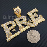 HIP HOP ICED OUT YOUNG DOLPH PRE GOLD PLATED BLING LAB DIAMOND LARGE PENDANT