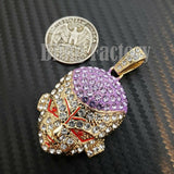 Hip Hop Iced Out Gold plated Lab Diamonds Dragon Ball FRIEZA Charm Pendant