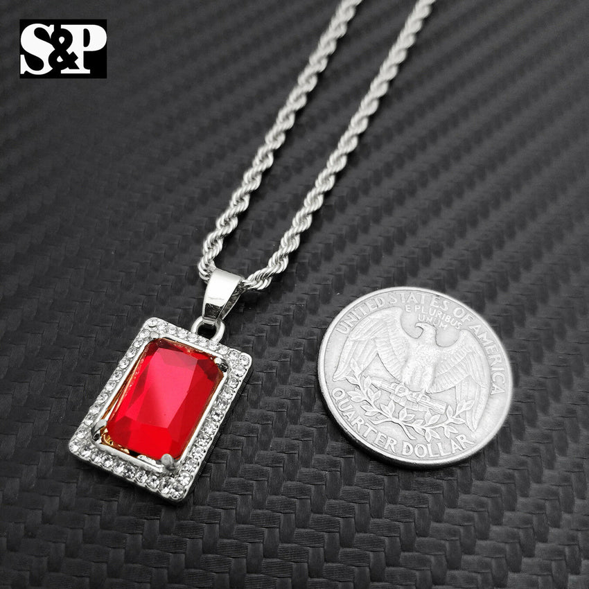 Hip Hop Iced Mini Hot selling 7 pendants Rapper Collection Necklace Combo Set