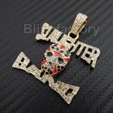 ICED OUT HIP HOP LAB DIAMOND GOLD PLATED Savage 21 Slaughter Gang PENDANT