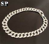 Hip Hop 37 Rip Mary Gun & 18" Full Iced Cuban & 1 ROW DIAMOND Choker Chain Necklace Set