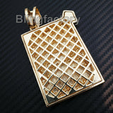 Hip Hop Iced Out Lab Diamonds Gold plated Large Pure Baking Soda Charm Pendant