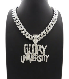 Hip Hop GLORY UNIVERSITY Pendant & 18
