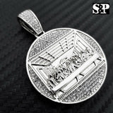 HIP HOP ICED LAB DIAMOND WHITE GOLD PLATED LAST SUPPER PENDANT