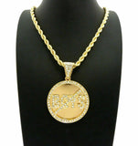 ICED OUT 'NO BOYS ALLOWED' PENDANT & 5mm 20" ROPE CHAIN HIP HOP NECKLACE