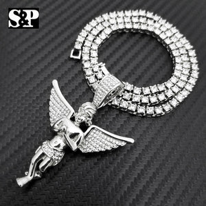 Hip Hop Baby Angel Pendant & 18