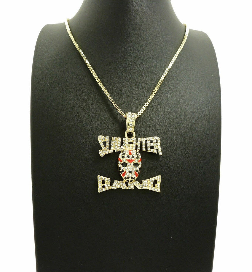 Iced Out 21 SAVAGE Slaughter Gang Pendant 24 Box Cuban Rope Chain